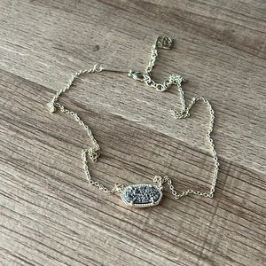 Gray Drusy Necklace